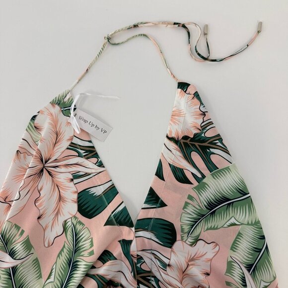 Wrap Up by Valerie Perez Pink & Green Tropical Hawaiian Infinity Maxi Dress - Picture 3 of 9